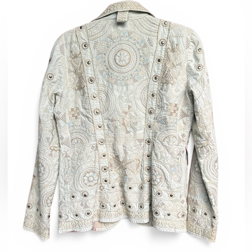 Johnny Was - 2wo Tenten 5ive - Embellished Cream Women's Jacket - size S - Picture 4 of 10